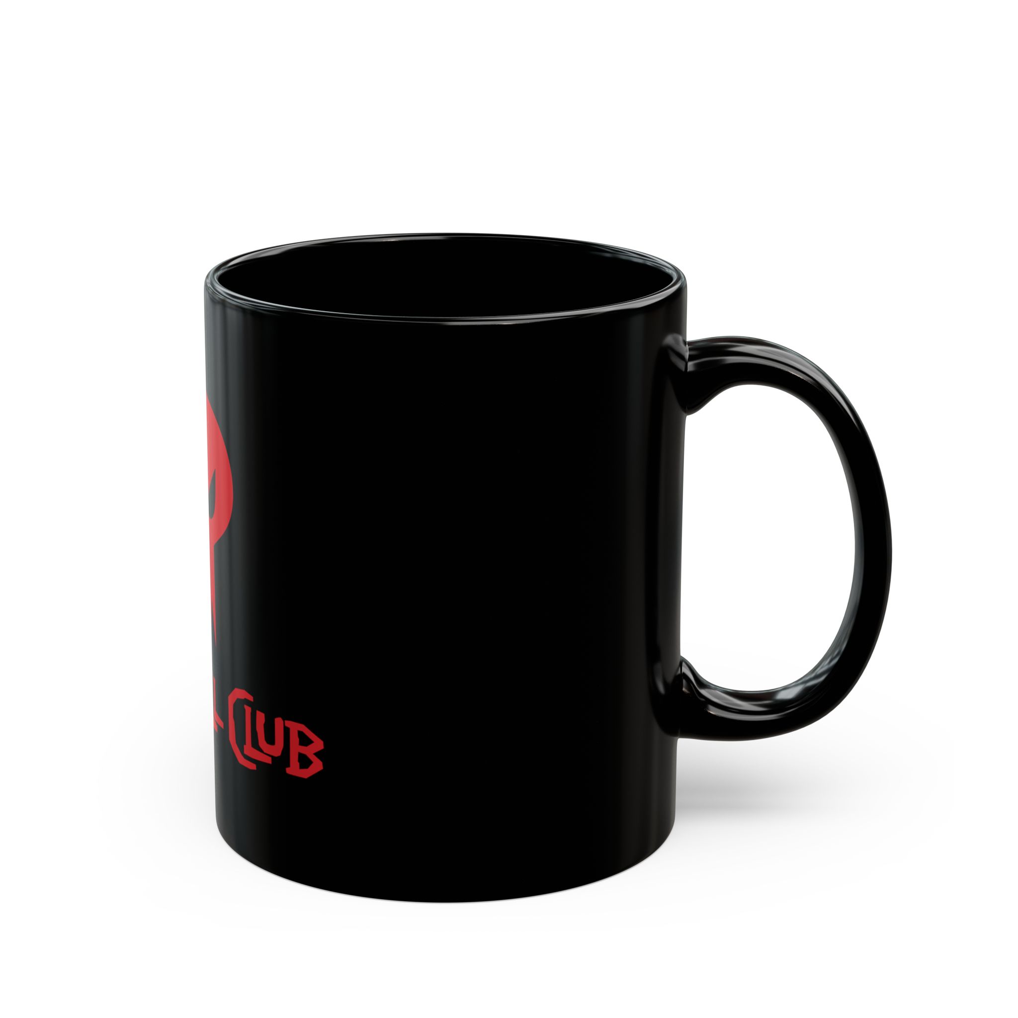 Skull Club Black Ceramic Mug - Image 2